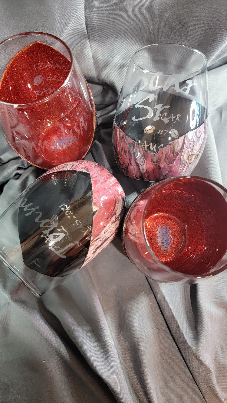 Stemless wine glass