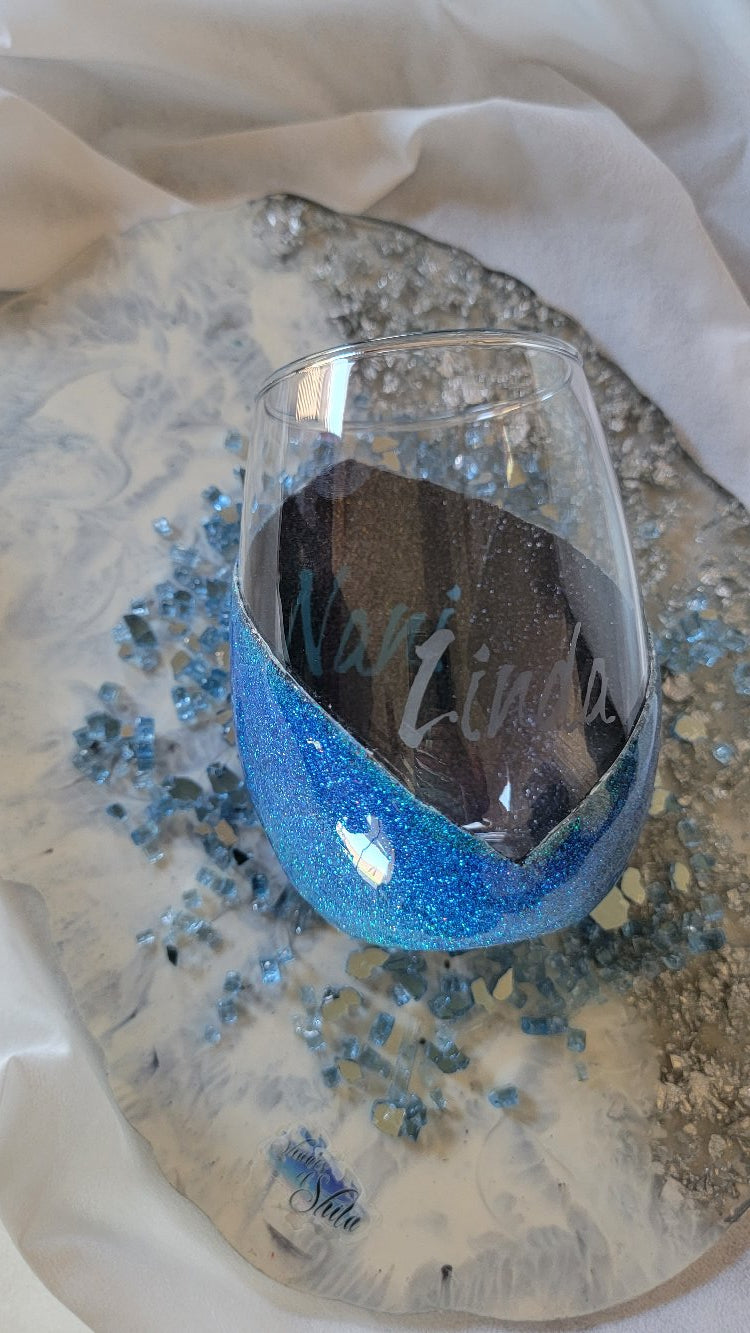 Stemless wine glass